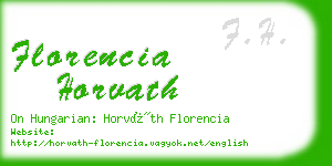 florencia horvath business card